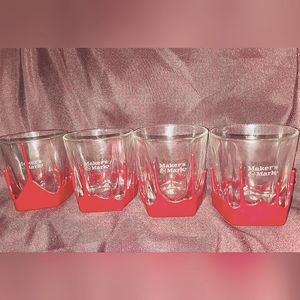 MAKERS MARK 3.5" Red Wax Bourbon Glasses